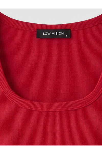 LC Waikiki Κόκκινο τετράγωνο γιακά γυναικείο εσώρουχο