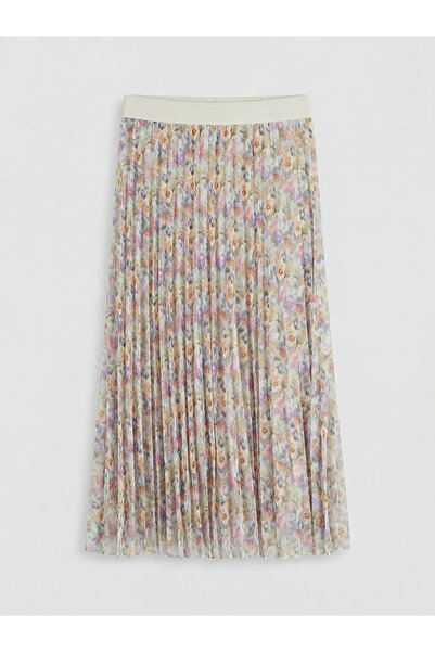 LC Waikiki Μικτή φλοράλ πλισέ φούστα με ελαστική μέση