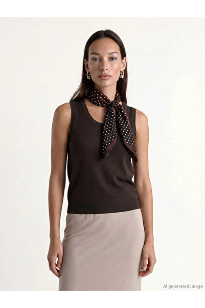 LC Waikiki Καφέ γυναικείο πλεκτό εσώρουχο με λαιμόκοψη U