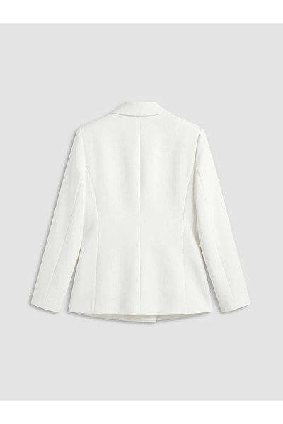 LC Waikiki Λευκό γυναικείο μπλέιζερ με διπλό γιακά