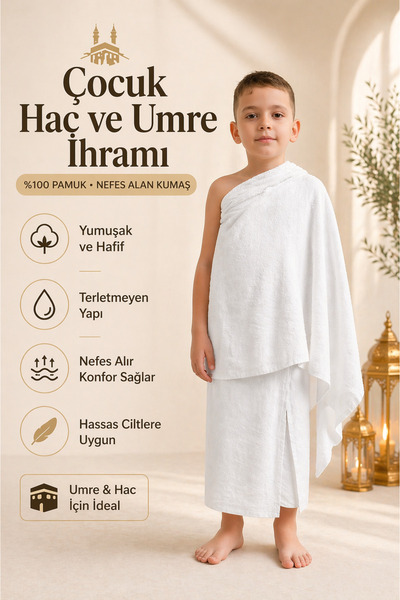 ÖZKANAY TEKSTİL Soft %100 Pamuklu 75 x 145 Cm Pvc Çantalı Çocuk Hac Ve Umre İ...