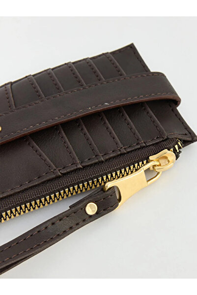 LC Waikiki Γυναικείο πορτοφόλι σε καφέ δερμάτινο look