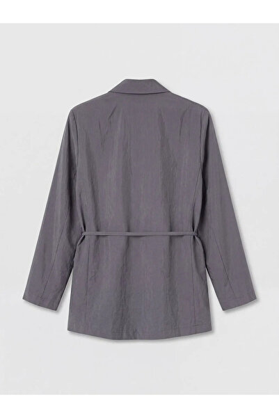 LC Waikiki Γκρι γυναικείο μπλέιζερ με ζώνη