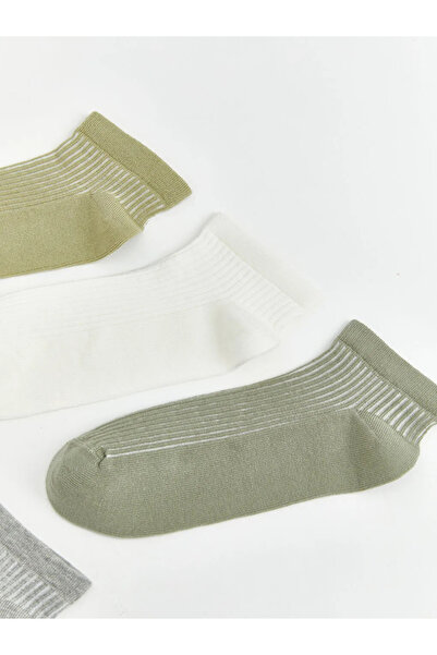 LC Waikiki Χακί Γυναικείες Κάλτσες Μποτάκια 5 τεμαχίων