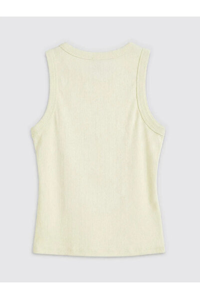 LC Waikiki Κίτρινο Γυναικείο Αθλητικό Μπλουζάκι με Λαιμόκοψη Τύπου Ποδηλάτου