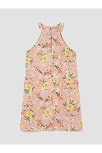 LC Waikiki Κοριτσίστικο φόρεμα με ροζ λουλούδια