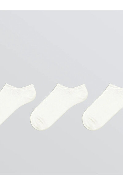 LC Waikiki Λευκές γυναικείες κάλτσες αθλητικών παπουτσιών από μπαμπού, σετ 3 ...