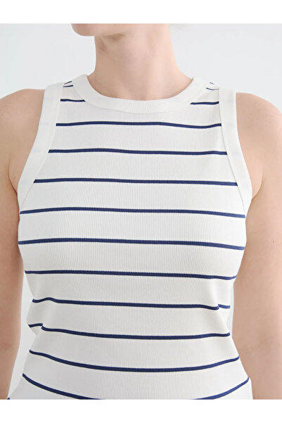 LC Waikiki Γυναικείο εσώρουχο Navy Blue Crew Neck ριγέ