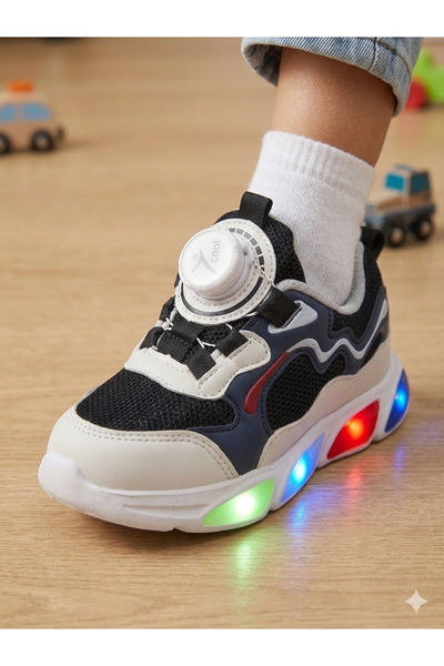 Cool Kids Erkek Çocuğu Işıklı Beyaz Laci Yazlık Terletmez Kaydırmaz Koku Yapm...
