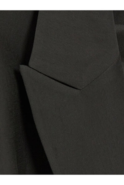 LC Waikiki Πράσινο Γυναικείο Κλασικό Γιλέκο με Γιακά και Ζώνη