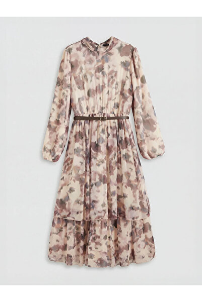 LC Waikiki Φόρεμα με μικτό σχέδιο και όρθιο γιακά