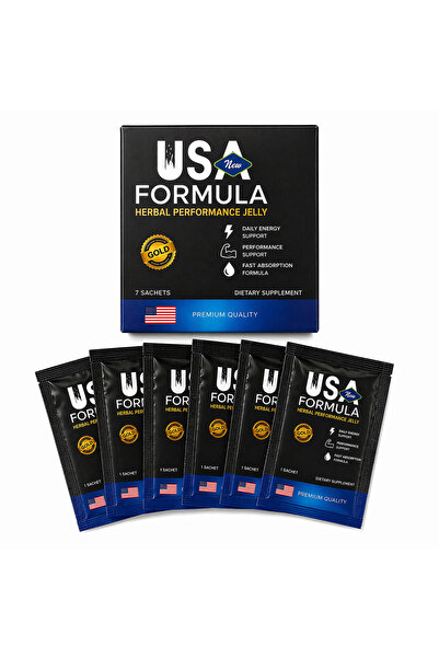 US USA Formula Herbal Jelly 7 Saşe Bitkisel Jel Enerji & Desteği