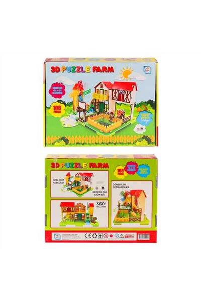 Banadabak Laço 3D Puzzle Lc0115 Çiftlik 108 Parça 3+
