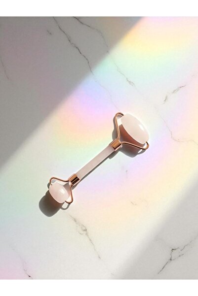 Fashonara Rainbow Streak Heavyweight Rose Quartz Face Roller