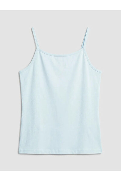 LC Waikiki Pink Stitch Printed Girls' Tank Top with String Straps, 2-Piece Set