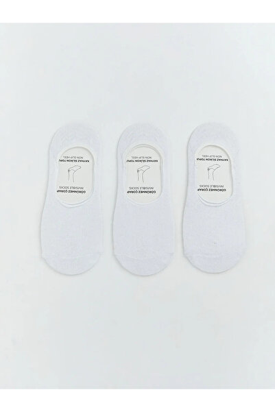 LC Waikiki Λευκές ανδρικές κάλτσες μπαλαρίνας 3 τεμαχίων