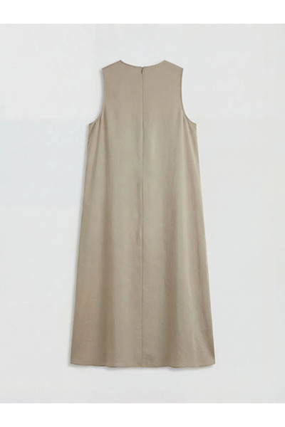 LC Waikiki Πράσινο φόρεμα σε γραμμή Α από μείγμα υφασμάτων Modal