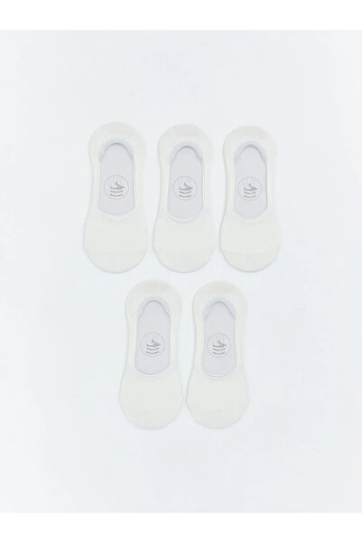 LC Waikiki Εκρού Αντιολισθητικές Γυναικείες Κάλτσες Μπαλαρίνας 5 τεμαχίων