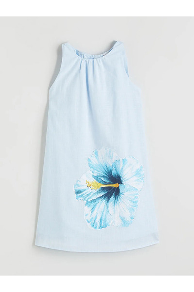 LC Waikiki Φόρεμα για κορίτσια με λουλουδάτο λαιμόκοψη