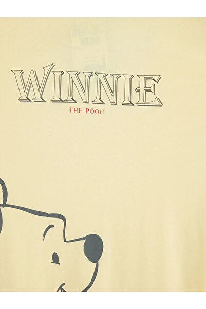 LC Waikiki Κίτρινο γυναικείο νυχτικό με στάμπα Winnie the Pooh