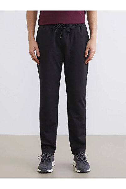 LC Waikiki Μαύρο ανδρικό αθλητικό παντελόνι Standard Fit