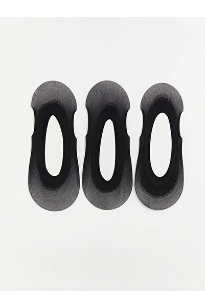 LC Waikiki Μαύρες γυναικείες κάλτσες μπαλαρίνας 3 τεμαχίων