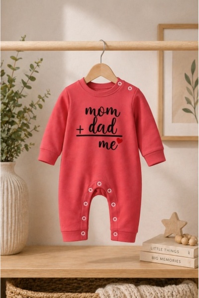 Superbaby Ροζ ολόσωμη φόρμα χωρίς μποτάκια για μωρά, Μαμά & Μπαμπάς