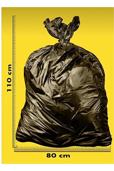 LİXO ÇÖP POŞETLERİ Büyük Boy Çöp Poşeti 80X110cm 1 paket ağırlığı 400gr 5 pak...