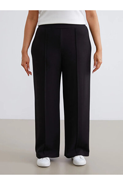 LC Waikiki Μαύρο γυναικείο φούτερ με ελαστική μέση