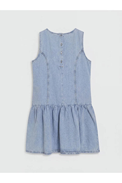 LC Waikiki Κοριτσίστικο τζιν φόρεμα με κέντημα μπλε καρδιάς
