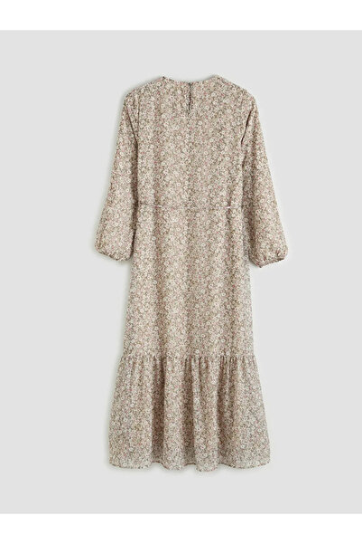 LC Waikiki Φόρεμα από σιφόν με λουλουδάτο σχέδιο και μικτά βολάν