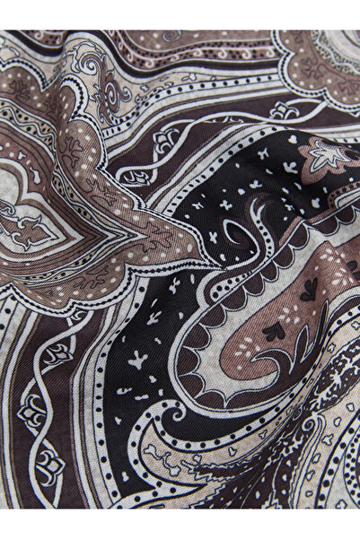 LC Waikiki Γυναικείο σάλι με καφέ σχέδιο