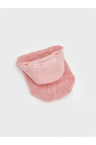 LC Waikiki Ροζ αντιολισθητικές γυναικείες κάλτσες μπαλαρίνας με σχέδιο στο τα...