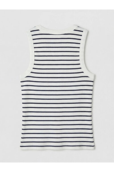 LC Waikiki Γυναικείο εσώρουχο Navy Blue U-Neck Ριγέ