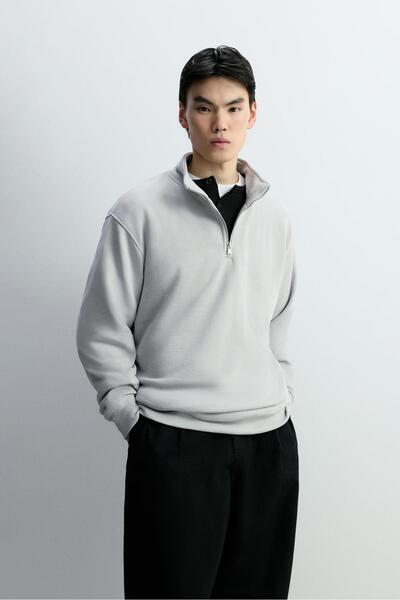 LEFTIES Fermuarlı yaka sweatshirt