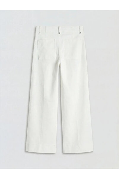 LC Waikiki Γυναικείο τζιν παντελόνι σε εκρού χρώμα με φαρδιά γραμμή