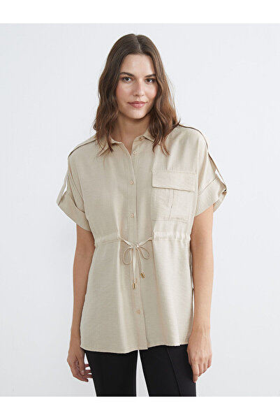 LC Waikiki Peak New Season Women's Shirt with Tie Detail and Drawstring