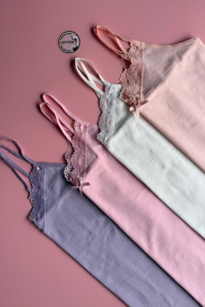 VicTroy Δαντελωτό |   Γυναικείο εσώρουχο με λαιμόκοψη V και 4 τεμάχια βαμβακε...