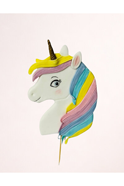 FigurinArt Φιγούρα τούρτας από ζαχαρόπαστα - Μονόκερος - Χειροποίητο