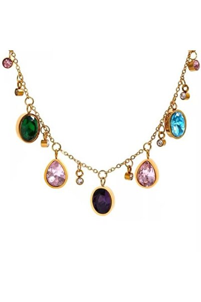 Swen Collection Zirkon Taşlı Tasarım Kolye