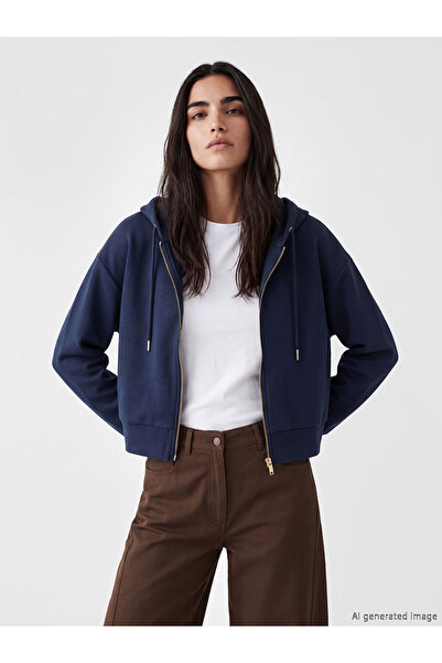 LC Waikiki Peak New Season Hooded Women's Zippered Sweatshirt