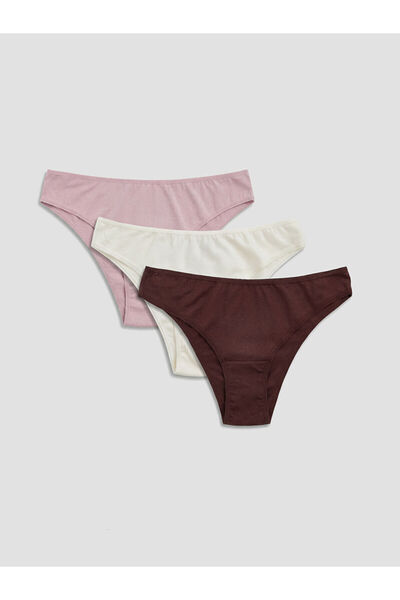 LC Waikiki Peak New Season Plain Brazilian Panties 3-Pack