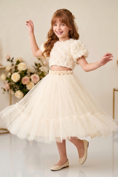 Baby Animals Βρεφικό φόρεμα για πάρτι γενεθλίων κοριτσιού, σετ δύο τεμαχίων, ...