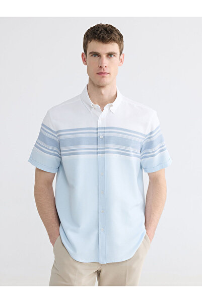 LC Waikiki Nevavm Regular Fit Dobby Men's Shirt with Difference