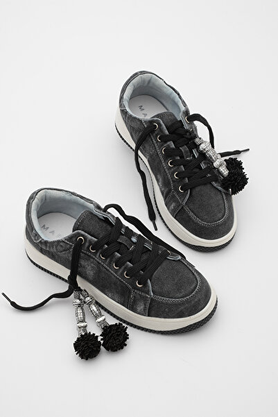 Marjin Γυναικεία αθλητικά παπούτσια με χοντρή σόλα τζιν με αφαιρούμενη πόρπη ...