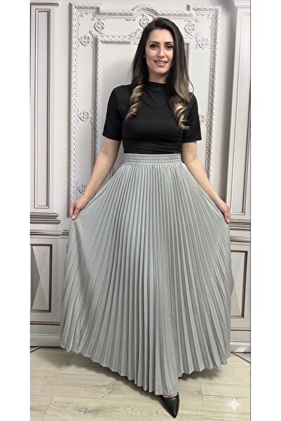 OnlyForYou Long, elegant pleated skirt with Stretchy waist