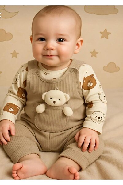 EM&FA TEKSTİL Teddy Bear Baby Romper - Bodysuit and Jumpsuit – 3-6-9 Months B...