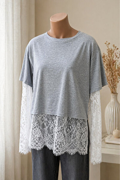 Avant Bluza Cu Dantela Bumbac Anelis