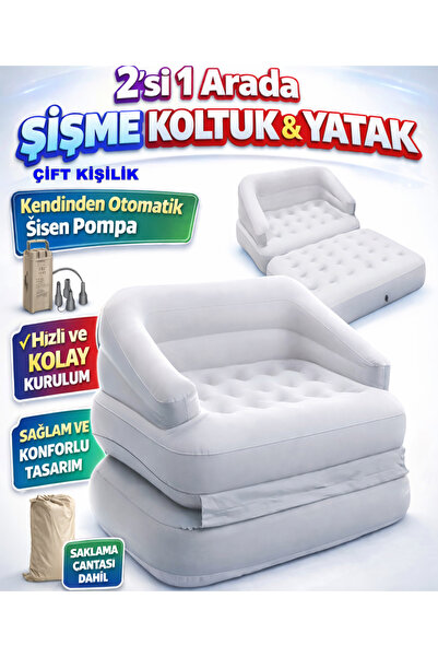 KY14 Inflatable Seat Mattress Self Inflating Air Pump Folding Air Mattress Portable Comfortable Sofa