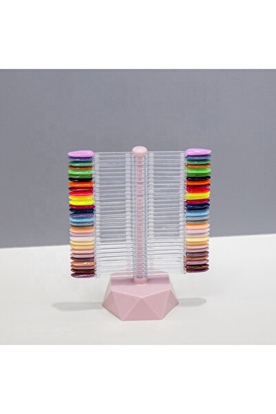 aba nails 60lı Standlı Oje Jel Tırnak Renk Kartelası (Oval)